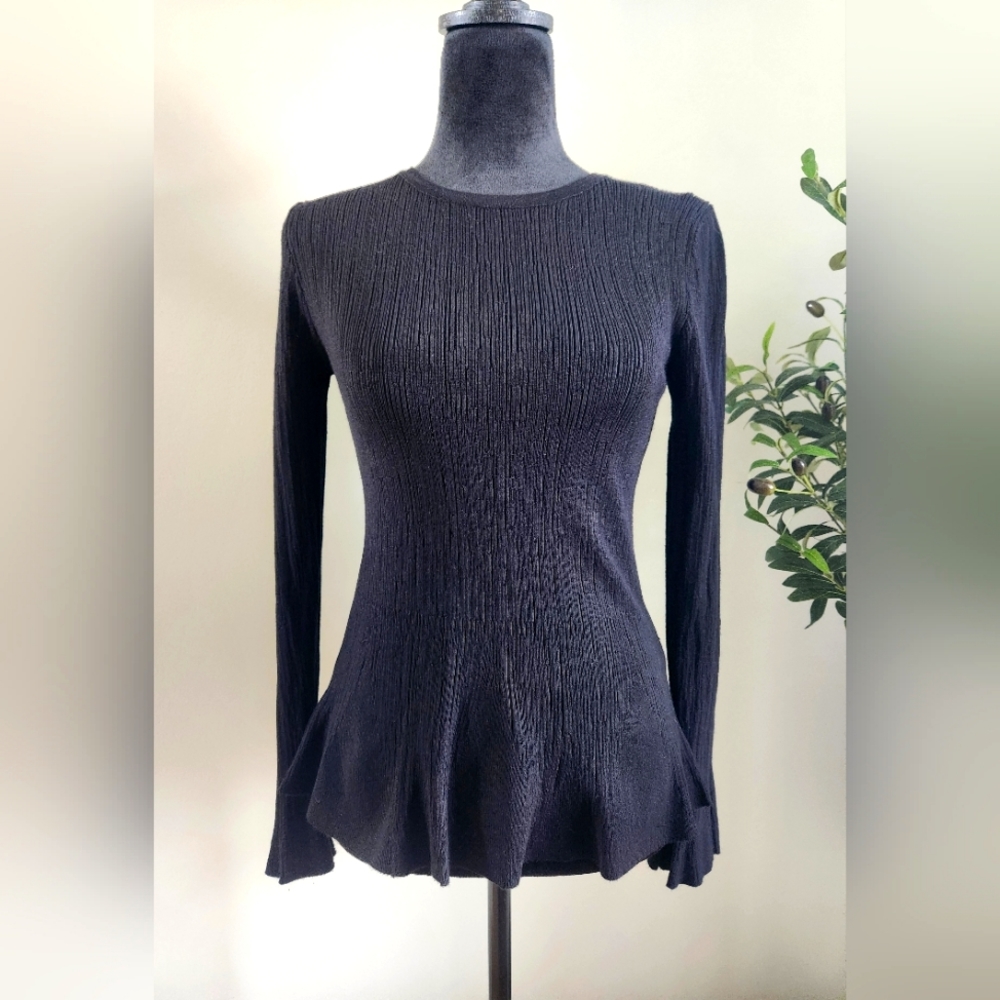 Vila Milano Black Flared Sweater Size Medium (G6)